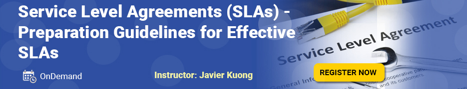 Service Level Agreements (SLAs) - Preparation Guidelines for Effective SLAs