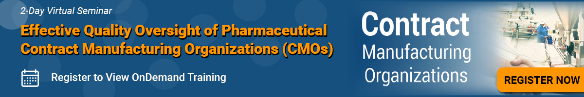 Effective Quality Oversight of Pharmaceutical Contract