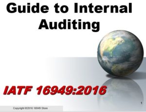 16949:2016 Internal Auditor Training Materials
